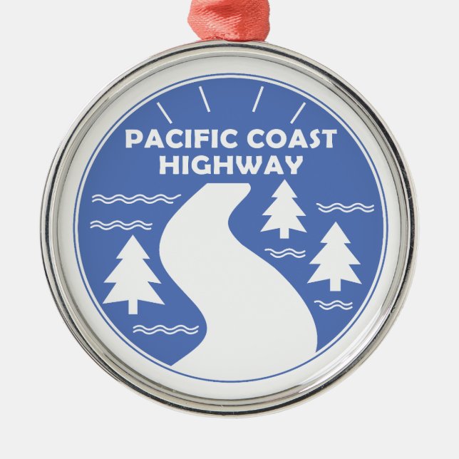 Pacific Coast Highway Metal Tree Decoration (Front)