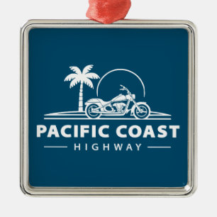 Pacific Coast Highway Motorcycle Metal Tree Decoration