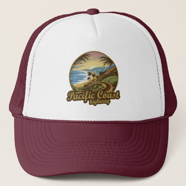 Pacific Coast Highway Retro Trucker Hat (Front)