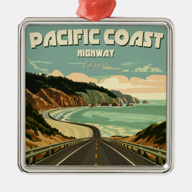 Pacific Coast Highway Vista Metal Tree Decoration (Front)