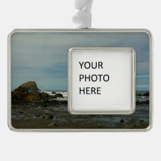 Pacific Coastline at Redwood National Park Silver Plated Framed Ornament