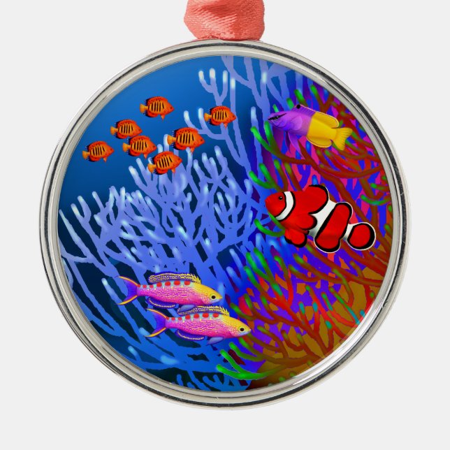 Pacific Coral Reef Fish Ornament (Front)