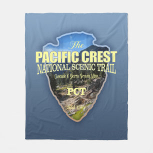 Pacific Crest Trail (arrowhead) Fleece Blanket