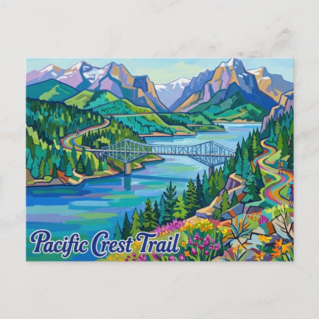 Pacific Crest Trail, Cascade Locks Oregon Postcard (Front)