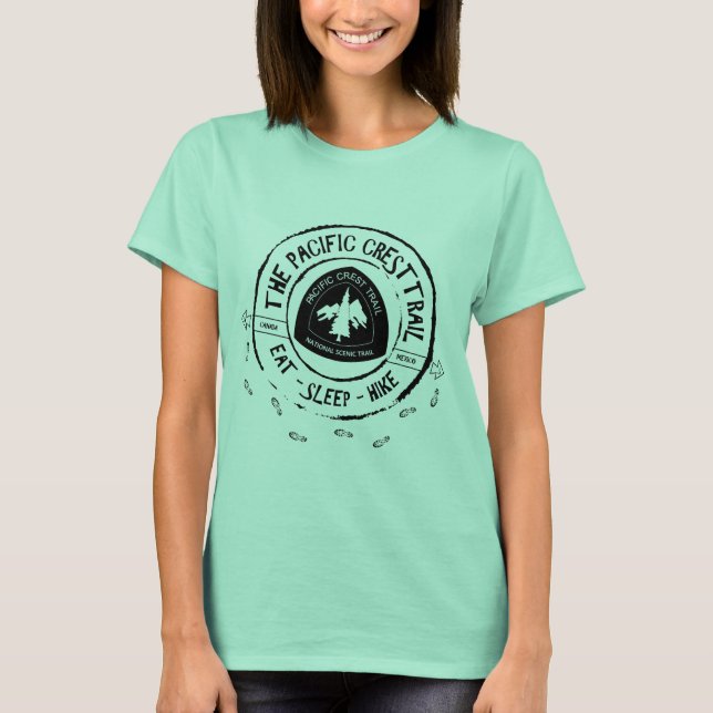 Pacific Crest Trail - Eat Sleep Hike T-Shirt (Front)