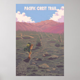 Pacific Crest Trail Travel Poster