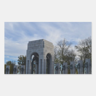 Pacific Memorial WWII Memorial Rectangular Sticker