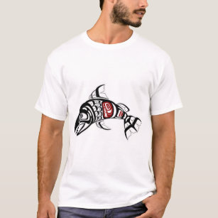 Pacific Northwest Coast Salmon design fish native T-Shirt
