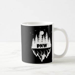 Pacific Northwest Forest Mountain Retro Outdoors Coffee Mug