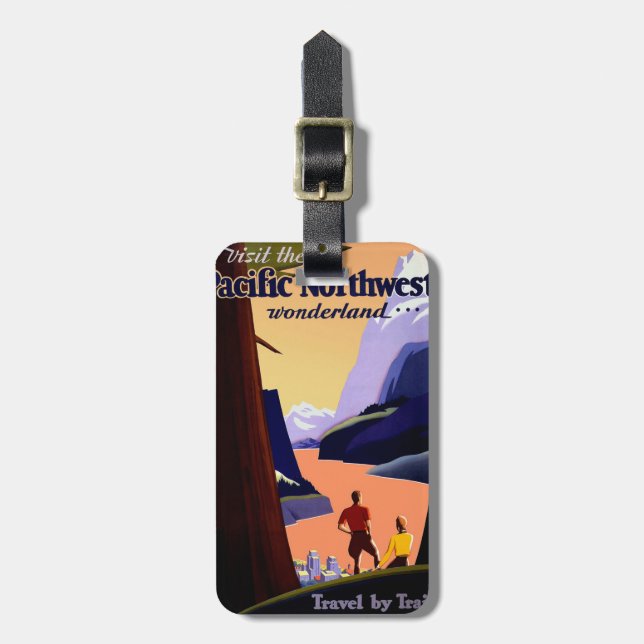 Pacific Northwest Luggage Tag (Front Vertical)