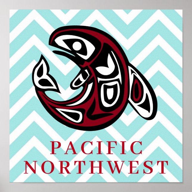 Pacific Northwest Native American Killer Whale Poster (Front)