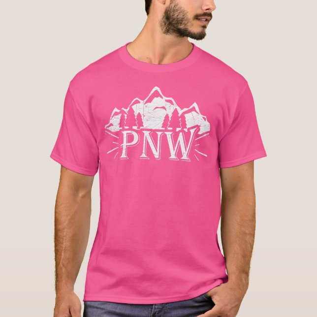 Pacific Northwest Pnw 	 - Outdoor Adventure Hiking T-Shirt (Front)