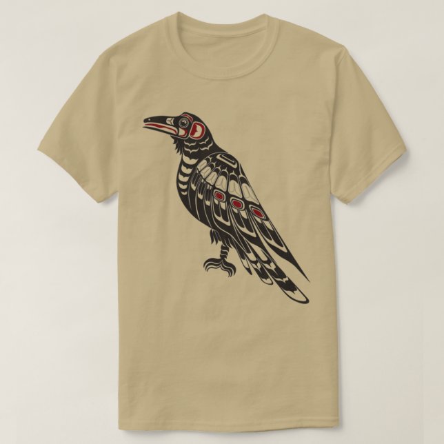 Pacific Northwest Raven native american salish for T-Shirt (Design Front)