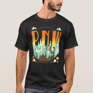 Pacific Northwest Retro Outdoor Forest Graphic T-Shirt