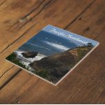 Pacific Northwest Scenic Coastline Tile<br><div class="desc">Ceramic tile featuring a photographic seascape image of ocean waves crashing on a rocky shoreline along the scenic Pacific Northwest coastline. Select your tile size. Makes a great kitchen trivet!</div>