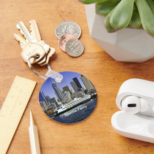 Pacific Northwest Seattle Ferry & Buildings Key Ring (Desk)