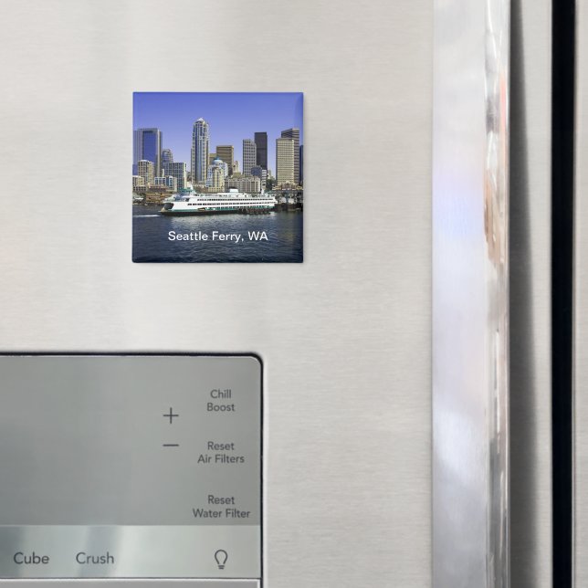 Pacific Northwest Seattle Ferry & Buildings Magnet (In Situ (Fridge))