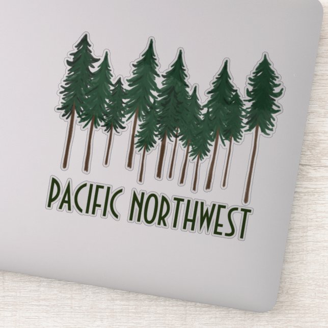 PACIFIC NORTHWEST Tall Pine Trees Forest (Detail)