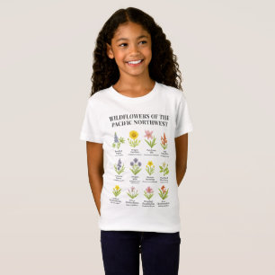 Pacific Northwest Wildflowers – Watercolor Style T-Shirt
