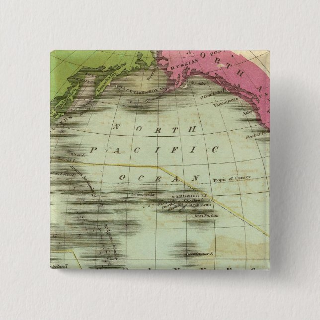 Pacific Ocean 6 15 Cm Square Badge (Front)