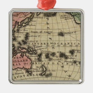 Pacific Ocean, British Islands Metal Tree Decoration