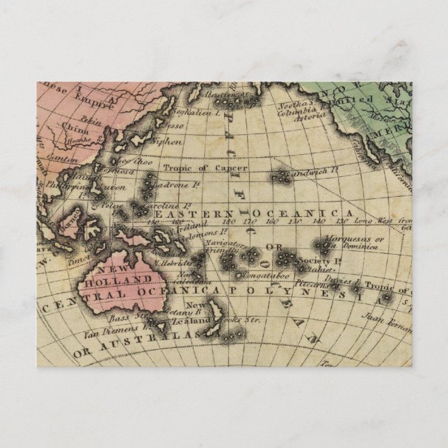 Pacific Ocean, British Islands Postcard (Front)