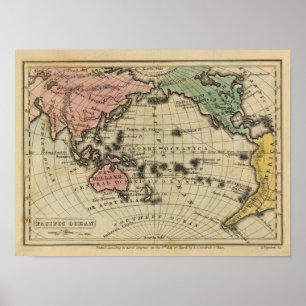 Pacific Ocean, British Islands Poster