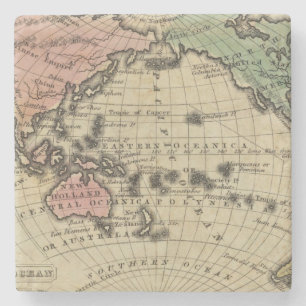 Pacific Ocean, British Islands Stone Coaster
