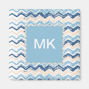 Pacific Ocean Chevron Pattern Magnet