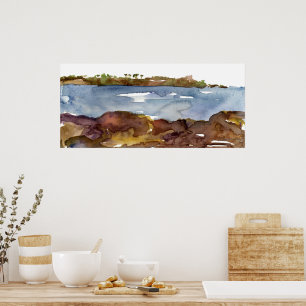 Pacific Ocean Cove Seascape Rocky Coastline Poster