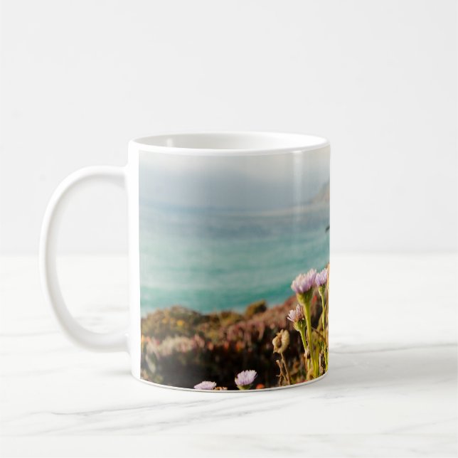 Pacific Ocean Flowers Coffee Mug (Left)