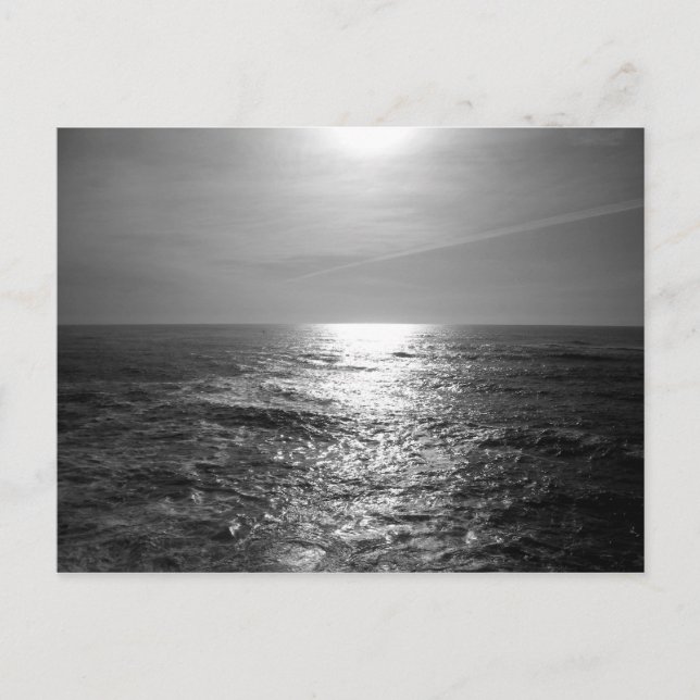 Pacific Ocean in Monochrome Postcard (Front)