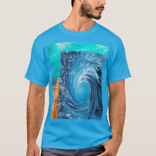Pacific Ocean Splash Mens Teal T-Shirt