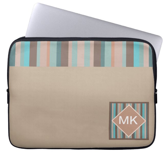 Pacific Ocean Stripes Laptop Sleeve (Front)