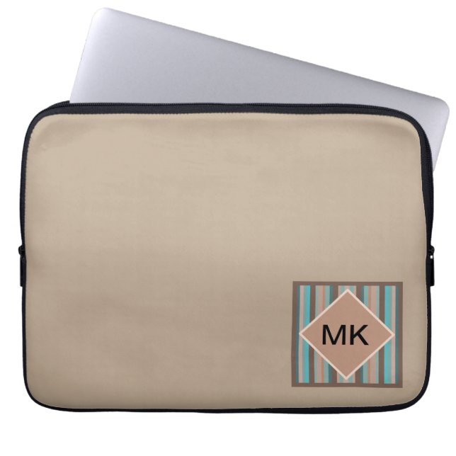 Pacific Ocean Stripes Laptop Sleeve (Front)