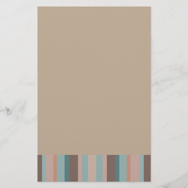 Pacific Ocean Stripes Stationery (Front)