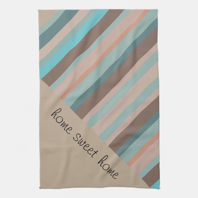 Pacific Ocean Stripes Tea Towel (Vertical)