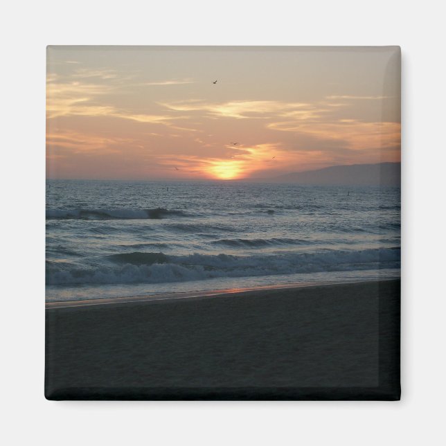 Pacific Ocean Sunset Magnet (Front)