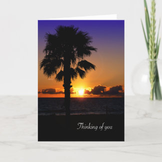 Pacific Ocean Sunset, Thinking of You Card