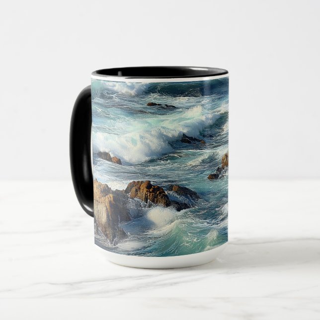 Pacific Ocean Waves Mug (Front Left)