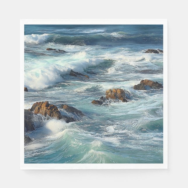 Pacific Ocean Waves Napkin (Front)