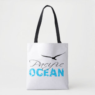 Pacific Ocean White Customisable Tote Bag