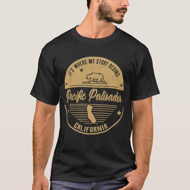 Pacific Palisades California It's Where my story b T-Shirt (Front)