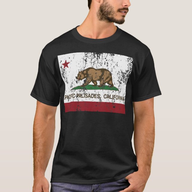 Pacific Palisades California State Flag T-Shirt (Front)