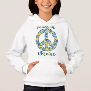 Pacific peace sign quote in Ukrainian flag colours