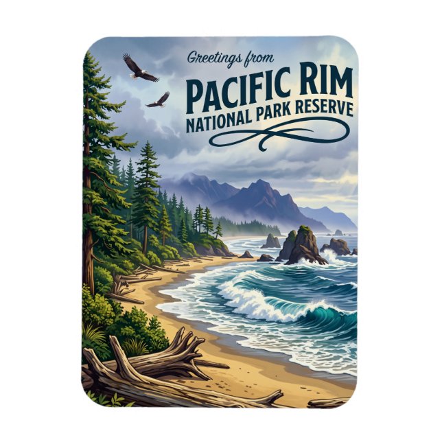 Pacific Rim National Park Reserve Canada Magnet (Vertical)