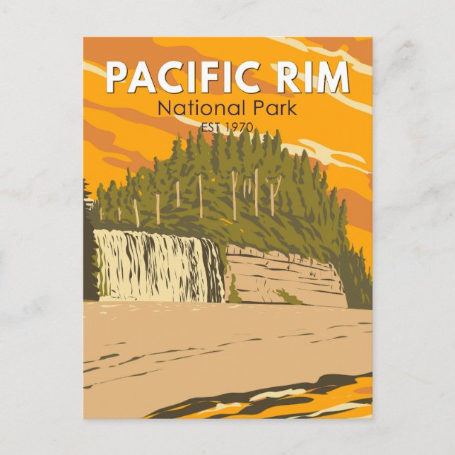 Pacific Rim National Park Reserve Travel Vintage Postcard (Front)