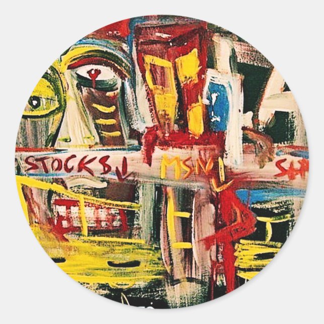 PACIFIC STOCK EXCHANGE CLASSIC ROUND STICKER (Front)