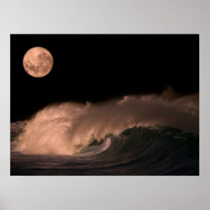 Pacific Storm Waves North Shore of Oahu, Hawaii Poster