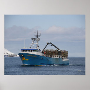 Pacific Sun, Crab Boat in Dutch Harbour, Alaska Poster